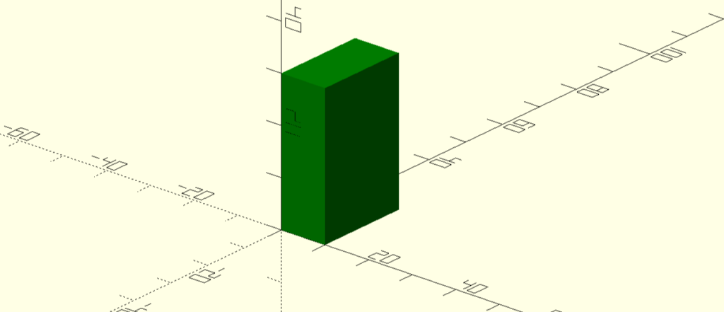 Команда или функция Cube в OpenSCAD