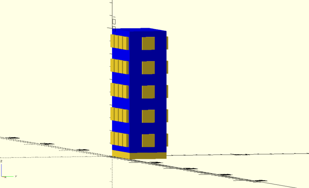 Урок: создаем дом многоэтажку в OpenSCAD