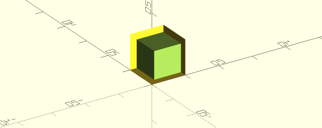 Команда или функция Cube в OpenSCAD