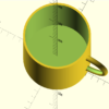 OpenScad - модель кружки