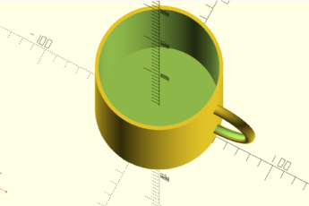 OpenScad - модель кружки